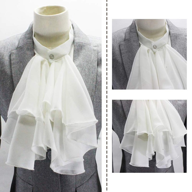 Joyci European Vintage Palace Adjustable Half Shirt Collar Chiffon Professional Suit False Collar Exaggerate Ruffle Flounce (AP6) - Image 3